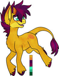 Size: 765x977 | Tagged: safe, artist:velnyx, oc, oc only, oc:lucky, earth pony, pony, horns, male, simple background, solo, stallion, transparent background