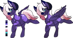 Size: 1280x672 | Tagged: safe, artist:velnyx, oc, oc only, oc:gusty orchard, pegasus, pony, horns, male, simple background, solo, stallion, transparent background