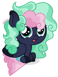Size: 1920x2509 | Tagged: safe, artist:cirillaq, oc, oc only, oc:night cloud, pegasus, pony, baby, baby pony, simple background, solo, tongue out, transparent background