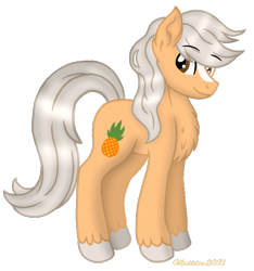 Size: 683x729 | Tagged: safe, artist:madlilon2051, oc, oc only, earth pony, pony, chest fluff, earth pony oc, male, simple background, smiling, solo, stallion, transparent background, unshorn fetlocks