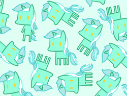 Size: 1280x960 | Tagged: safe, artist:tastimelon, lyra heartstrings, pony, unicorn, g4, dot eyes, female, green background, mare, multeity, simple background