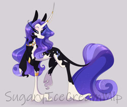 Size: 1280x1080 | Tagged: safe, artist:sugaryicecreammlp, rarity, pony, g4, alternate design, elusive, rule 63, simple background, solo