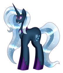 Size: 1280x1486 | Tagged: safe, artist:dazzlingmimi, trixie, pony, unicorn, g4, female, long legs, nightmare trixie, nightmarified, simple background, solo, transparent background