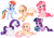 Size: 5400x3810 | Tagged: safe, artist:winnievincent, applejack, fluttershy, pinkie pie, rainbow dash, rarity, twilight sparkle, butterfly, earth pony, pegasus, pony, unicorn, g4, absurd resolution, book, butt, cute, dashabetes, diapinkes, female, heart eyes, jackabetes, lying down, mane six, mare, plot, prone, raribetes, reading, rearity, shyabetes, simple background, smiling, twiabetes, unicorn twilight, white background, wingding eyes