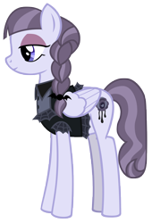 Size: 4930x7257 | Tagged: safe, artist:andoanimalia, inky rose, pegasus, pony, g4, honest apple, absurd resolution, eyeshadow, female, lidded eyes, makeup, mare, side view, simple background, smiling, smirk, solo, transparent background, vector