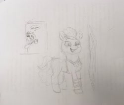 Size: 2048x1734 | Tagged: safe, artist:midnightwolf_13, pipp petals, zipp storm, pegasus, pony, g5, my little pony: a new generation, monochrome, sketch, traditional art