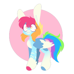 Size: 2160x2160 | Tagged: safe, artist:glowfangs, rainbow dash, pegasus, pony, g4, :3, alternate design, alternate hairstyle, female, high res, markings, simple background, solo, transparent background