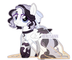 Size: 1600x1348 | Tagged: safe, artist:herusann, oc, oc only, pegasus, pony, base used, choker, clothes, dress, eyelashes, female, mare, pegasus oc, raised hoof, see-through, simple background, smiling, solo, starry wings, transparent background, wings