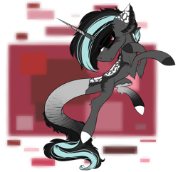 Size: 2433x2357 | Tagged: safe, artist:beamybutt, oc, oc only, pony, unicorn, black sclera, ear fluff, high res, horn, leonine tail, male, simple background, solo, stallion, tail, transparent background, unicorn oc