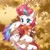 Size: 600x600 | Tagged: safe, artist:qamar, cloudpuff, zipp storm, dog, flying pomeranian, pegasus, pomeranian, pony, g5, my little pony: a new generation, adorazipp, autumn, cheek fluff, chest fluff, clothes, cup, cute, duo, female, leg fluff, mare, open mouth, scarf, sitting, smiling, winged dog, wings