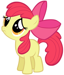 Size: 5469x6349 | Tagged: safe, artist:andoanimalia, apple bloom, earth pony, pony, friendship is magic, g4, adorable face, adorabloom, aren't ya gonna stay for brunch, cute, female, filly, puppy dog eyes, sad, sadorable, simple background, solo, transparent background, vector