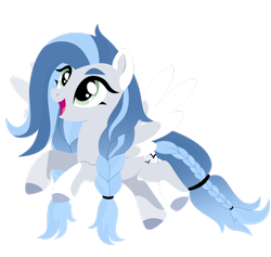 Size: 1920x1817 | Tagged: safe, artist:kabuvee, oc, oc only, pegasus, pony, braid, female, mare, simple background, solo, transparent background