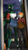 Size: 2160x3840 | Tagged: safe, artist:donglysfm, oc, oc:emerald dusk, oc:fireberry, deer, dracony, dragon, hybrid, anthro, plantigrade anthro, art pack:trick or treat 2021, 3d, :p, antlers, clothes, costume, deer oc, dracony oc, forked tongue, garden gnome, gnome chompski, halloween, halloween 2021, halloween costume, high res, holiday, horns, jack-o-lantern, lawn gnome, left 4 dead, mismatched socks, moon, night, pumpkin, revamped anthros, shoes, size difference, socks, source filmmaker, tongue out, trick or treat, zoey, 👌