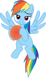 Size: 689x1171 | Tagged: safe, artist:robbertkangaroo, rainbow dash, pony, g4, sweet and elite, balloon, female, flying, hoof hold, lidded eyes, looking at you, simple background, solo, that pony sure does love balloons, transparent background, vector