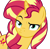 Size: 738x718 | Tagged: safe, edit, edited screencap, editor:twilyisbestpone, screencap, sunset shimmer, pony, unicorn, equestria girls, equestria girls specials, g4, my little pony equestria girls: better together, my little pony equestria girls: forgotten friendship, background removed, eyebrows, female, mare, raised eyebrow, simple background, solo, transparent background