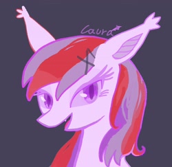 Size: 3430x3332 | Tagged: safe, artist:laurasrxfgcc, oc, oc only, bat pony, pony, bust, female, high res, icon, portrait, simple background, solo