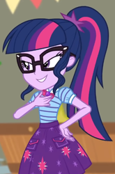 Size: 416x631 | Tagged: safe, screencap, sci-twi, twilight sparkle, equestria girls, equestria girls specials, g4, my little pony equestria girls: better together, my little pony equestria girls: holidays unwrapped, the cider louse fools, cropped, female, solo
