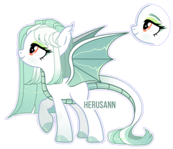 Size: 2200x1900 | Tagged: safe, artist:herusann, oc, oc only, dracony, dragon, hybrid, pony, base used, eyelashes, female, grin, hoof polish, raised hoof, simple background, smiling, solo, transparent background