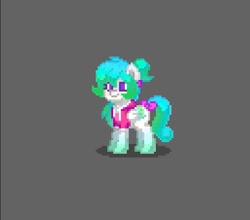 Size: 773x680 | Tagged: artist needed, source needed, safe, oc, oc only, oc:maple snow, pegasus, pony, female, gray background, pixel art, simple background, solo