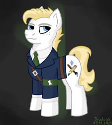 Size: 900x1000 | Tagged: safe, oc, oc only, earth pony, pony, clothes, male, ponysona, solo, stallion, uniform