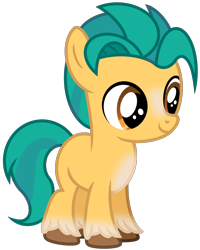 Size: 2384x2984 | Tagged: safe, artist:emeraldblast63, hitch trailblazer, earth pony, pony, g4, g5, my little pony: a new generation, spoiler:my little pony: a new generation, coat markings, colt, colt hitch trailblazer, cute, foal, g5 to g4, high res, hitchbetes, male, show accurate, simple background, smiling, solo, transparent background, unshorn fetlocks, younger