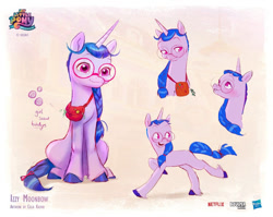 Size: 600x478 | Tagged: safe, artist:celia kaspar, izzy moonbow, pony, unicorn, g5, my little pony: a new generation, concept art, female, glasses