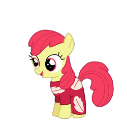 Size: 2100x2100 | Tagged: safe, artist:chanyhuman, apple bloom, earth pony, pony, g4, clothes, cosplay, costume, crossover, cute, cutie mark crusaders, disney, female, filly, foal, high res, lilo and stitch, lilo pelekai, simple background, solo, transparent background, vector