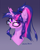 Size: 1204x1500 | Tagged: safe, artist:vincher, sci-twi, twilight sparkle, alicorn, pony, unicorn, collaboration:too many twilight, equestria girls, g4, bust, chromatic aberration, collaboration, ear fluff, equestria girls ponified, female, glasses, gradient background, mare, ponytail, portrait, solo, unicorn sci-twi