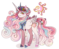 Size: 1754x1440 | Tagged: safe, artist:brot-art, oc, oc only, alicorn, pony, alicorn oc, female, horn, magical lesbian spawn, mare, offspring, parent:princess amore, parent:princess celestia, simple background, smiling, solo, transparent background, wings