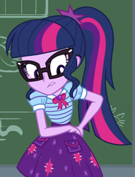 Size: 532x695 | Tagged: safe, screencap, sci-twi, twilight sparkle, equestria girls, equestria girls specials, g4, my little pony equestria girls: better together, my little pony equestria girls: holidays unwrapped, the cider louse fools, cropped, female, geode of telekinesis, magical geodes, solo