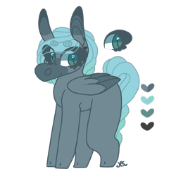 Size: 1963x1963 | Tagged: safe, artist:shinyantlers, oc, oc only, pegasus, pony, colored wings, pegasus oc, signature, simple background, solo, transparent background, two toned wings, wings