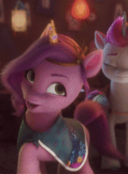 Size: 217x295 | Tagged: safe, screencap, pipp petals, zipp storm, pegasus, pony, g5, my little pony: a new generation, spoiler:my little pony: a new generation, adorapipp, animated, cropped, cute, dancing, eyes closed, female, gif, mare