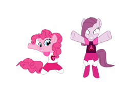 Size: 1024x768 | Tagged: safe, artist:chanyhuman, pinkie pie, earth pony, pony, g4, spoiler:steven universe: the movie, clothes, cosplay, costume, crossover, cupcake, default spinel, deviantart, duality, female, food, gem, mare, pinel, pinkamena diane pie, pinkie being pinkie, seems legit, spinel, spinel (steven universe), spoilers for another series, steven universe, steven universe: the movie, vector
