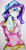 Size: 1024x2001 | Tagged: safe, artist:nolyanimeid, rarity, equestria girls, g4, alternate hairstyle, backwards ballcap, baseball cap, breasts, cap, cleavage, disguise, female, frown, hat, plainity, solo, traditional art