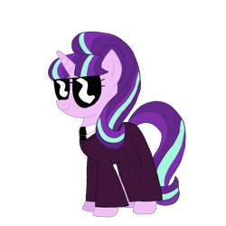 Size: 2100x2100 | Tagged: safe, artist:chanyhuman, starlight glimmer, pony, unicorn, g4, antagonist, dark, egalitarianism, equalized, female, high res, jim jones, jonestown, our town, s5 starlight, simple background, solo, sunglasses, transparent background, tyrant glimmer, vector, villainess