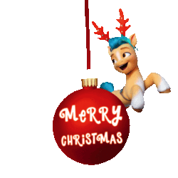 Size: 480x480 | Tagged: safe, hitch trailblazer, earth pony, pony, g5, my little pony: a new generation, official, animated, antlers, bauble, christmas, fake antlers, gif, holiday, male, merry christmas, reindeer antlers, simple background, solo, stallion, stock render, text, transparent background