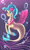 Size: 1147x1920 | Tagged: artist needed, safe, princess skystar, seapony (g4), g4, my little pony: the movie, blue eyes, blue mane, bubble, dorsal fin, female, fin wings, fins, fish tail, flower, flower in hair, flowing tail, freckles, jewelry, necklace, pearl necklace, purple background, simple background, smiling, solo, tail, underwater, water, wings