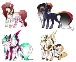 Size: 2183x1785 | Tagged: safe, artist:beamybutt, oc, oc only, alicorn, earth pony, pegasus, pony, alicorn oc, base used, chest fluff, clothes, ear fluff, earth pony oc, female, horn, male, pegasus oc, simple background, socks, striped socks, transparent background, wings