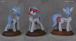 Size: 3319x1811 | Tagged: safe, artist:h1ppezz, oc, oc only, oc:isaah, pegasus, pony, female, figurine, irl, mare, photo, solo