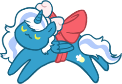Size: 1163x799 | Tagged: safe, artist:dragonitavioleta, oc, oc only, oc:fleurbelle, alicorn, pony, adorabelle, alicorn oc, bow, cute, eyes closed, female, hair bow, horn, mare, ocbetes, ribbon, simple background, solo, transparent background, wings