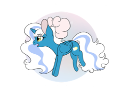 Size: 1013x789 | Tagged: safe, alternate version, artist:weiloska, oc, oc only, oc:fleurbelle, alicorn, pony, alicorn oc, bow, female, hair bow, horn, mare, simple background, solo, transparent background, wingding eyes, wings, yellow eyes