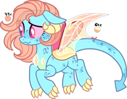 Size: 2157x1695 | Tagged: safe, artist:kurosawakuro, oc, oc only, dragonling, hybrid, base used, female, interspecies offspring, offspring, parent:princess ember, parent:thorax, parents:embrax, simple background, solo, transparent background