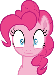 Size: 2892x4000 | Tagged: safe, artist:frownfactory, pinkie pie, earth pony, pony, g4, party pooped, season 5, faic, female, mare, simple background, solo, staring at you, transparent background, vector