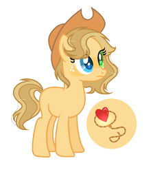 Size: 958x1062 | Tagged: safe, artist:moonnightshadow-mlp, oc, oc only, earth pony, pony, female, hat, heterochromia, mare, offspring, parent:applejack, parent:caramel, parents:carajack, simple background, solo, transparent background
