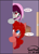 Size: 2177x3000 | Tagged: safe, artist:freefraq, oc, oc only, oc:cherry slime, oc:lilac san, bat pony, goo, goo pony, original species, bat pony oc, cute, duo, female, heterochromia, high res, peeking