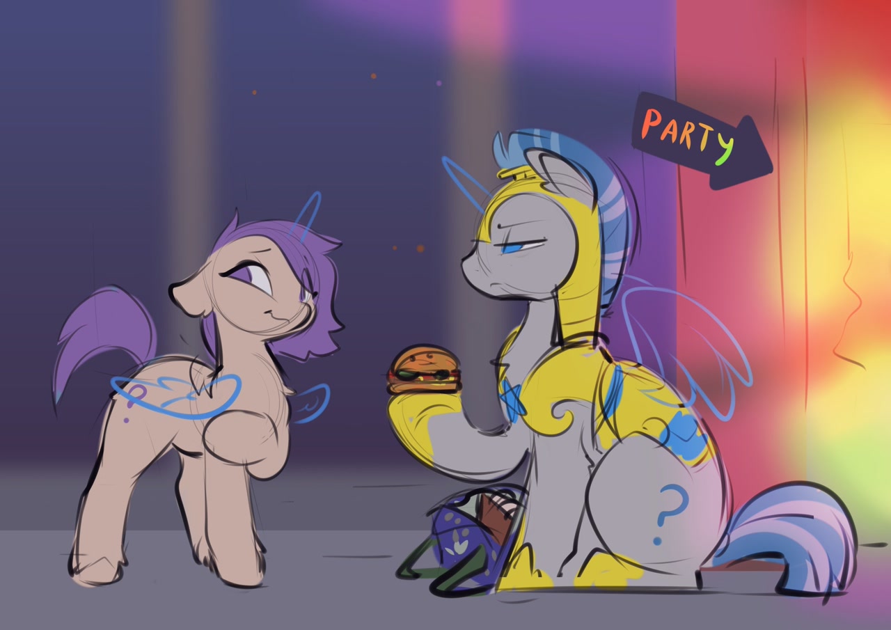 #2744840 - safe, artist:apple_nettle, oc, oc only, pony, armor, burger, com...