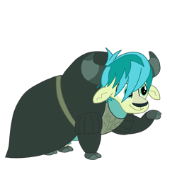 Size: 2100x2100 | Tagged: safe, artist:chanyhuman, sandbar, yak, g4, clothes, cloven hooves, cosplay, costume, crossdressing, crossover, crossplay, dreamworks, high res, male, princess fiona, reference, shrek, simple background, solo, species swap, transparent background, vector, yak sandbar, yakified