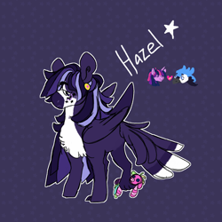 Size: 2000x2000 | Tagged: dead source, safe, artist:orphicswanart, twilight sparkle, oc, oc only, oc:hazel, hybrid, pony, g4, crossover, crossover ship offspring, crossover shipping, female, high res, interspecies offspring, male, mordecai, mordetwi, offspring, parent:mordecai, parent:twilight sparkle, parents:mordetwi, regular show, shipping, solo, straight
