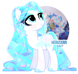 Size: 2445x2333 | Tagged: safe, artist:herusann, oc, oc only, crystal pony, pony, base used, eyelashes, female, high res, looking up, makeup, mare, simple background, smiling, solo, transparent background