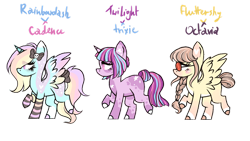 Size: 1280x720 | Tagged: safe, artist:brot-art, oc, oc only, pegasus, pony, unicorn, base used, horn, magical lesbian spawn, offspring, parent:fluttershy, parent:octavia melody, parent:princess cadance, parent:rainbow dash, parent:trixie, parent:twilight sparkle, parents:cadash, parents:fluttertavia, parents:twixie, pegasus oc, simple background, sunglasses, transparent background, unicorn oc, wings